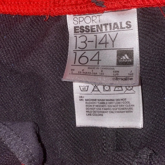 Adidas climalite grey orange striped boy jogger Sz L - Picture 4 of 10